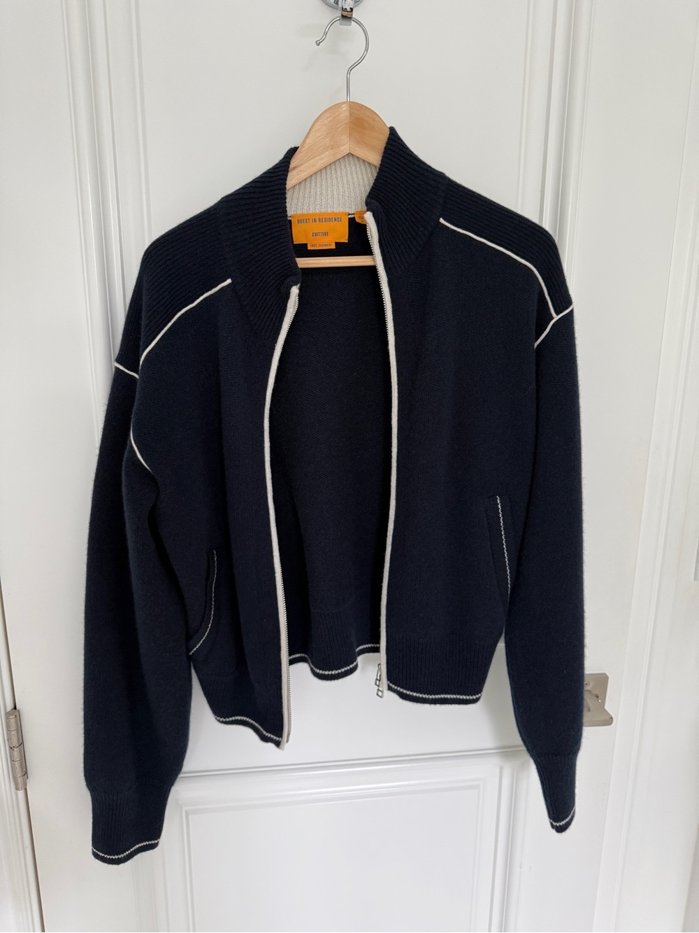 Guest In Residence Cashmere Track Jacket Navy